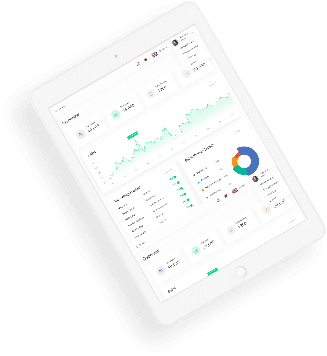 iPad showing Pagos247 app